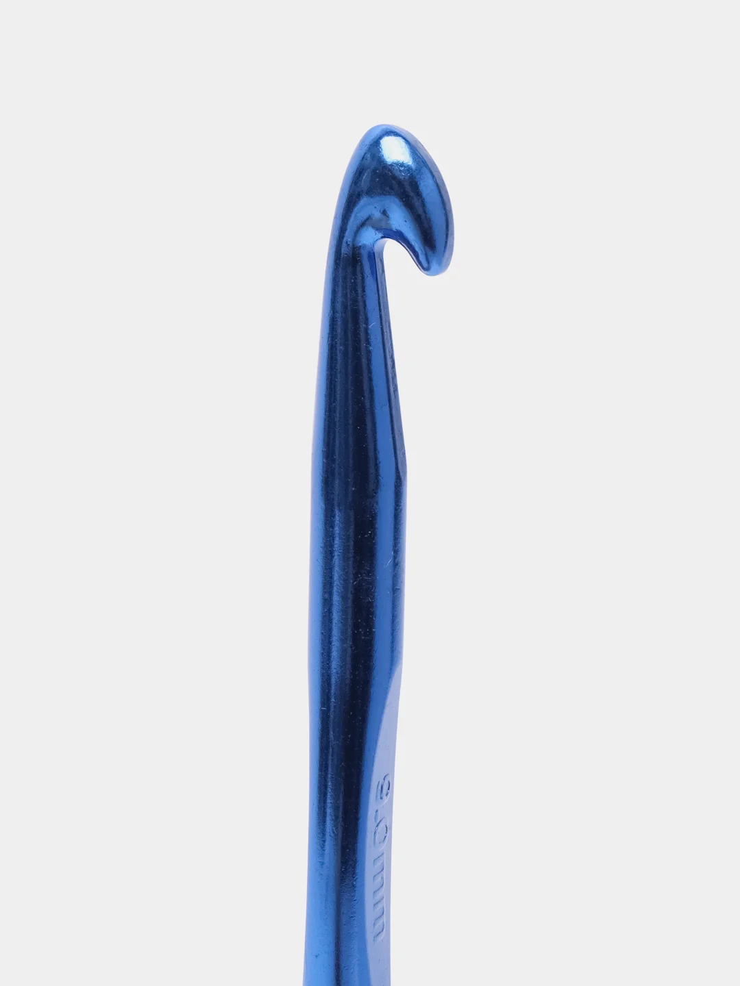 Крючок для вязания металлический синий 9,0 mm