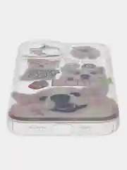 Бронзовый apple iPhone 15, Айфон 15 чехол матовый с обьемный с принтом для iPhone 15