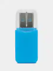 Голубой картридер USB - micro SD, переходник для карты памяти