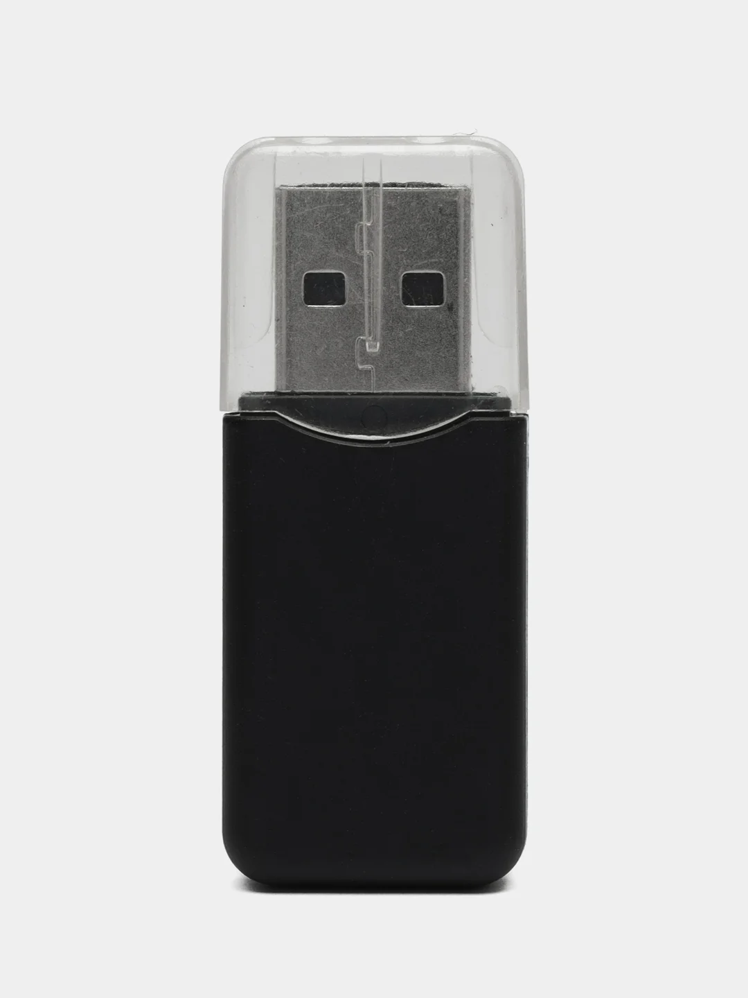 Черный картридер USB - micro SD, переходник для карты памяти