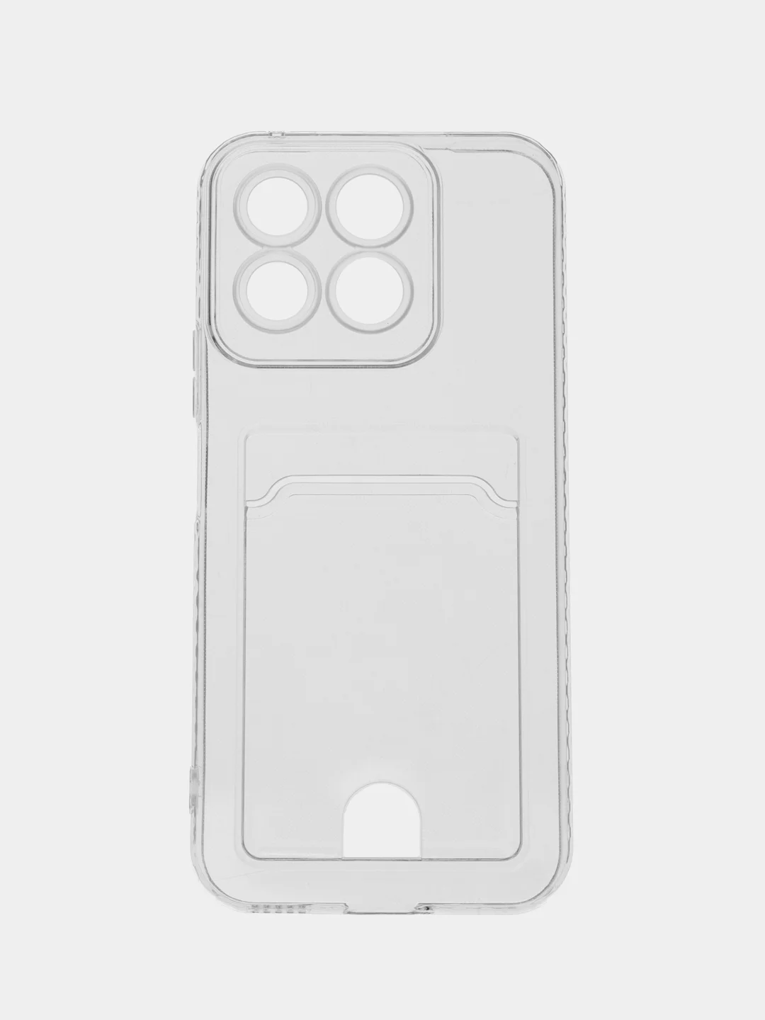 Прозрачный чехол для Honor X8b / Хонор Х8б прозрачный с карманом для карты