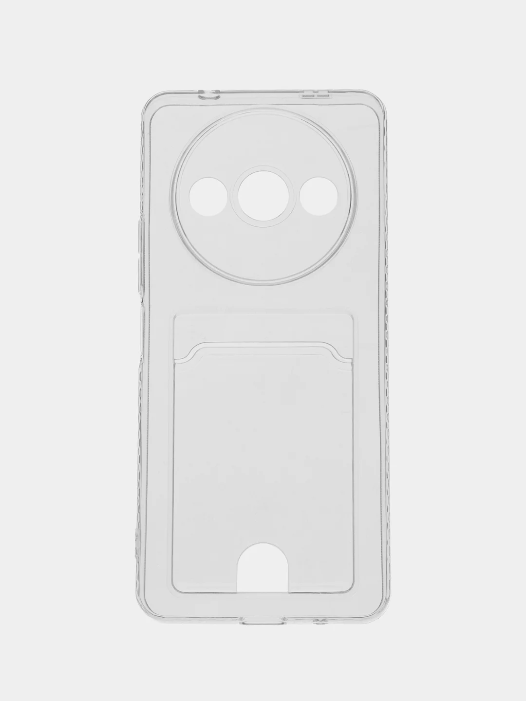 Прозрачный чехол для Xiaomi Redmi A3 / Poco C61,  Сяоми Редми А3 прозрачный с карманом для карты