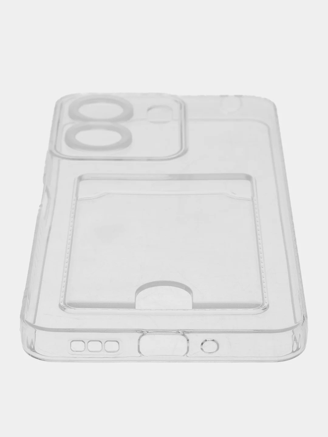 Марсала чехол для Xiaomi Redmi 13C / Poco C65 Сяоми Редми 13С, прозрачный с карманом для карты