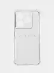 Прозрачный чехол противоударный Tecno Spark GO 2024 / 20 / 20C, прозрачный, с карманом для карты