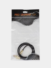 Кабель соединительный Pro Legend, 3.5 Jack (M)  - 3.5 Jack (M) тканевая оплетка, черный,1м