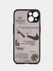 Бежевый iphone 13, Айфон 13 чехол матовый с объёмный с принтом для iPhone 13