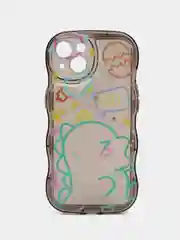 Бежевый меланж iphone 13, Айфон 13 чехол матовый с объёмный с принтом для iPhone 13