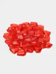 Алый декоративные кристаллы для творчества и декора Сердце и Алмазы 50 шт