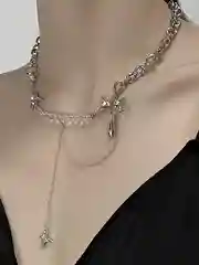 Женское ожерелье, колье-цепочка со звездами