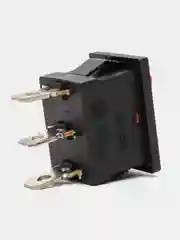 Клавишный переключатель ON-OFF-ON, 3 контакта, красный