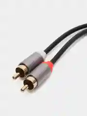 Серый металлик аудио кабель AUX тюльпаны 3.5 мм RCA 2 (папа) - 3.5 Jack (папа), от 1м и до 20м