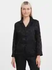 Черный пижама женская с брюками
