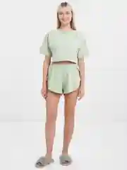 Белый пижама женская с шортами