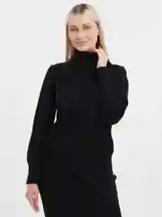 Черный стильный вязаный трикотажный костюм