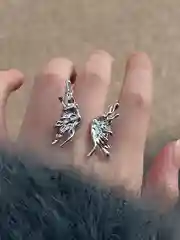 Серебряный кольцо женское с бабочкой, регулируемое