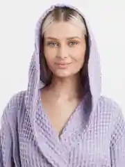 Сиреневый халат Бохо с капюшоном
