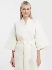 Кремовый халат вафельный банный "Кимоно"