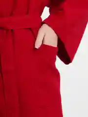 Белый халат вафельный банный "Кимоно"