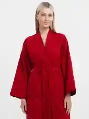 Белый халат вафельный банный "Кимоно"
