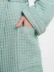 Мятный халат Бохо с капюшоном