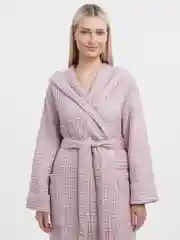Мятный халат Бохо с капюшоном