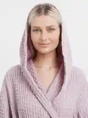 Мятный халат Бохо с капюшоном