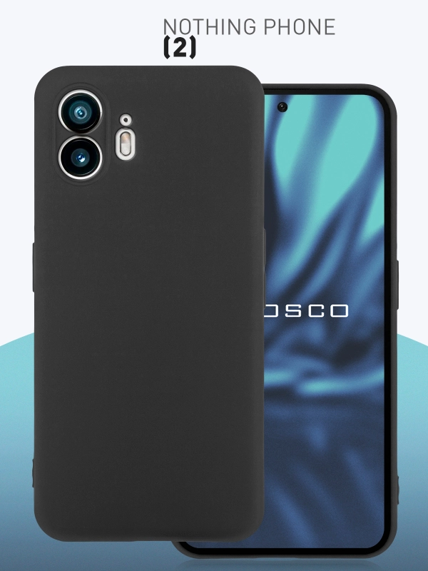 Защитный чехол для Nothing Phone 2 силиконовый ROSCO матовый, тонкий, бортик вокруг камер