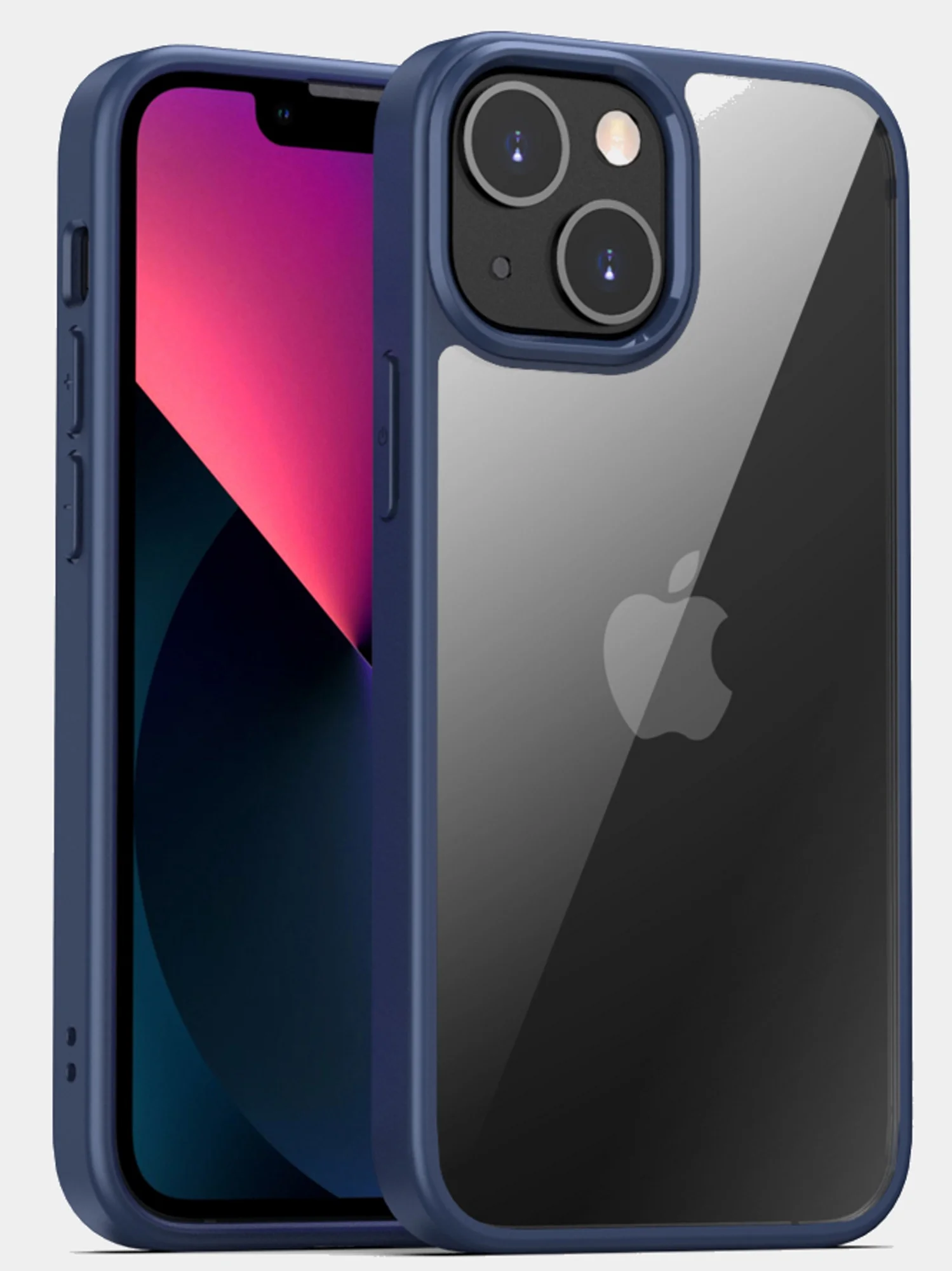 Прозрачный чехол для Apple IPhone 13 и 13 Mini / Айфон 13 и 13 Мини с силиконовым кантом