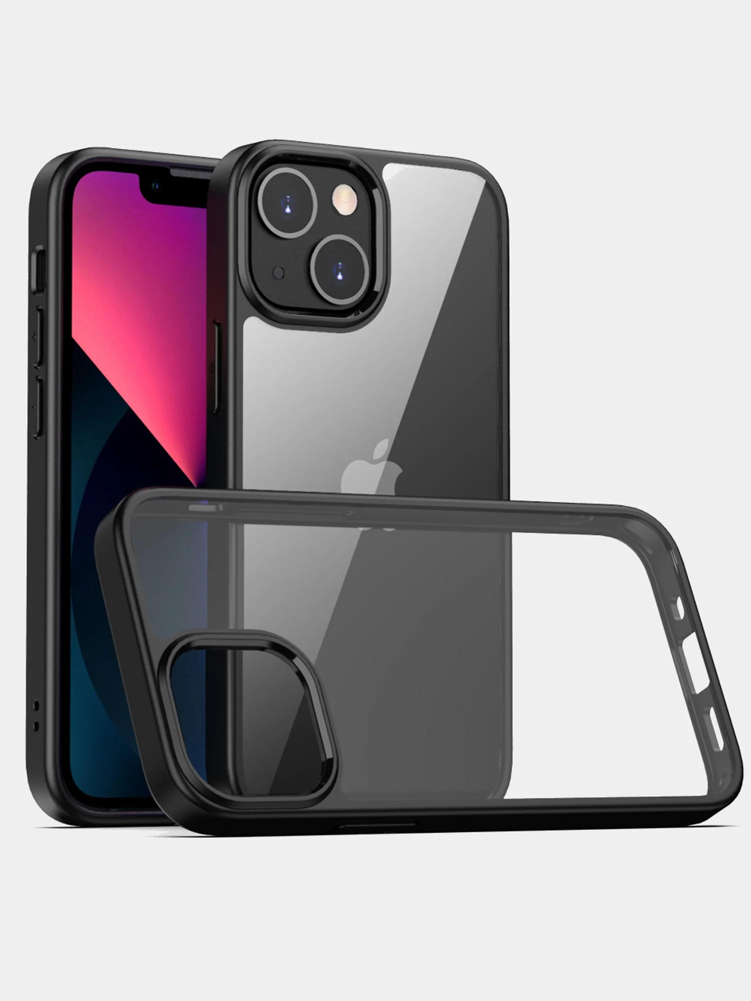 Прозрачный чехол для Apple IPhone 13 и 13 Mini / Айфон 13 и 13 Мини с силиконовым кантом