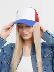 Синий бейсболка кепка, женская, мужская, унисекс, с сеткой
