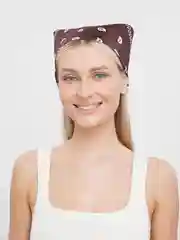 Зеленый бандана с принтом