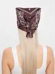 Зеленый бандана с принтом
