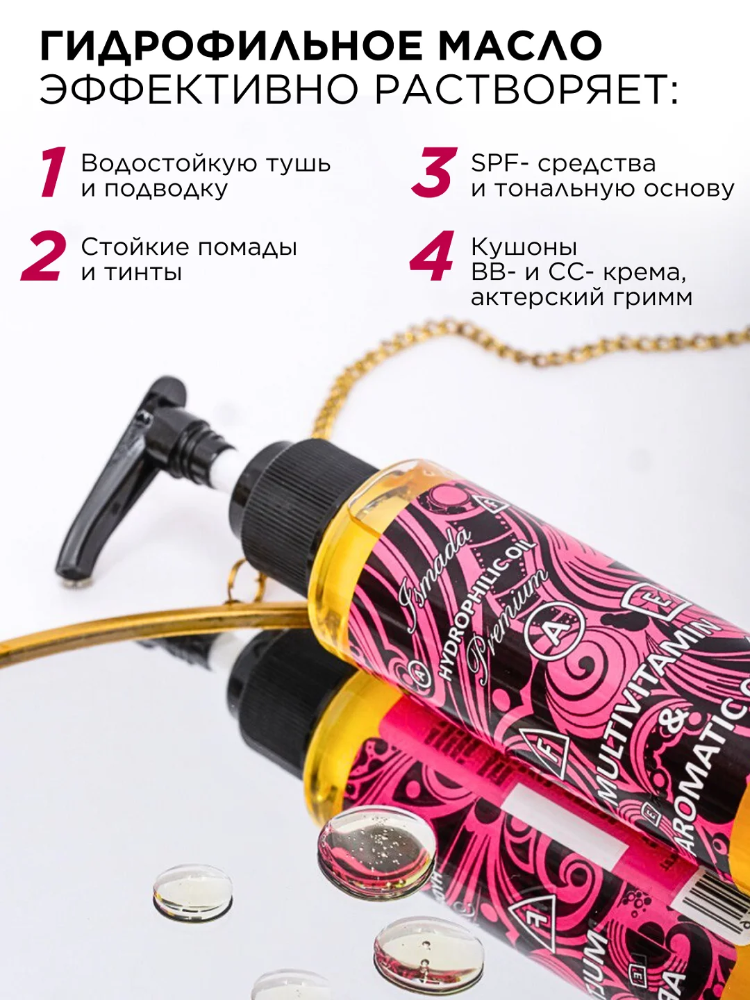 Гидрофильное масло "Мультивитамин & Ароматный шик" для умывания, от черных точек / подарок