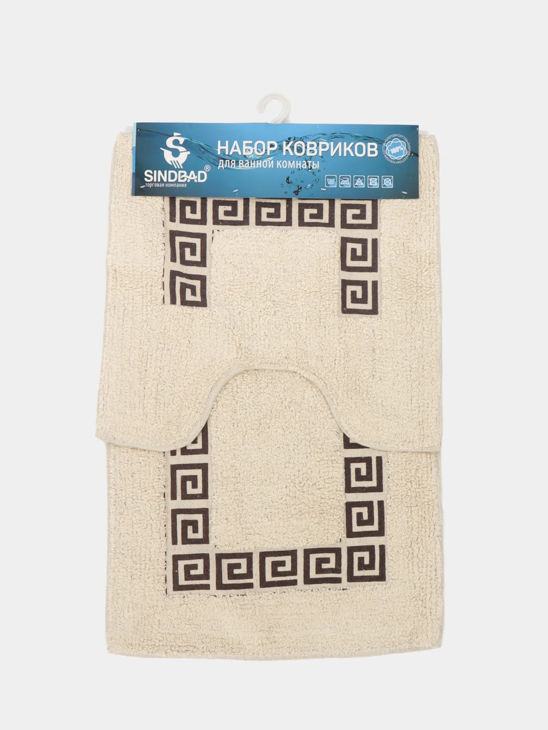 Набор ковриков для ванны и туалета, с печатным рисунком, 2 шт, SINDBAD (50 х 80 и 50 х 50 см)