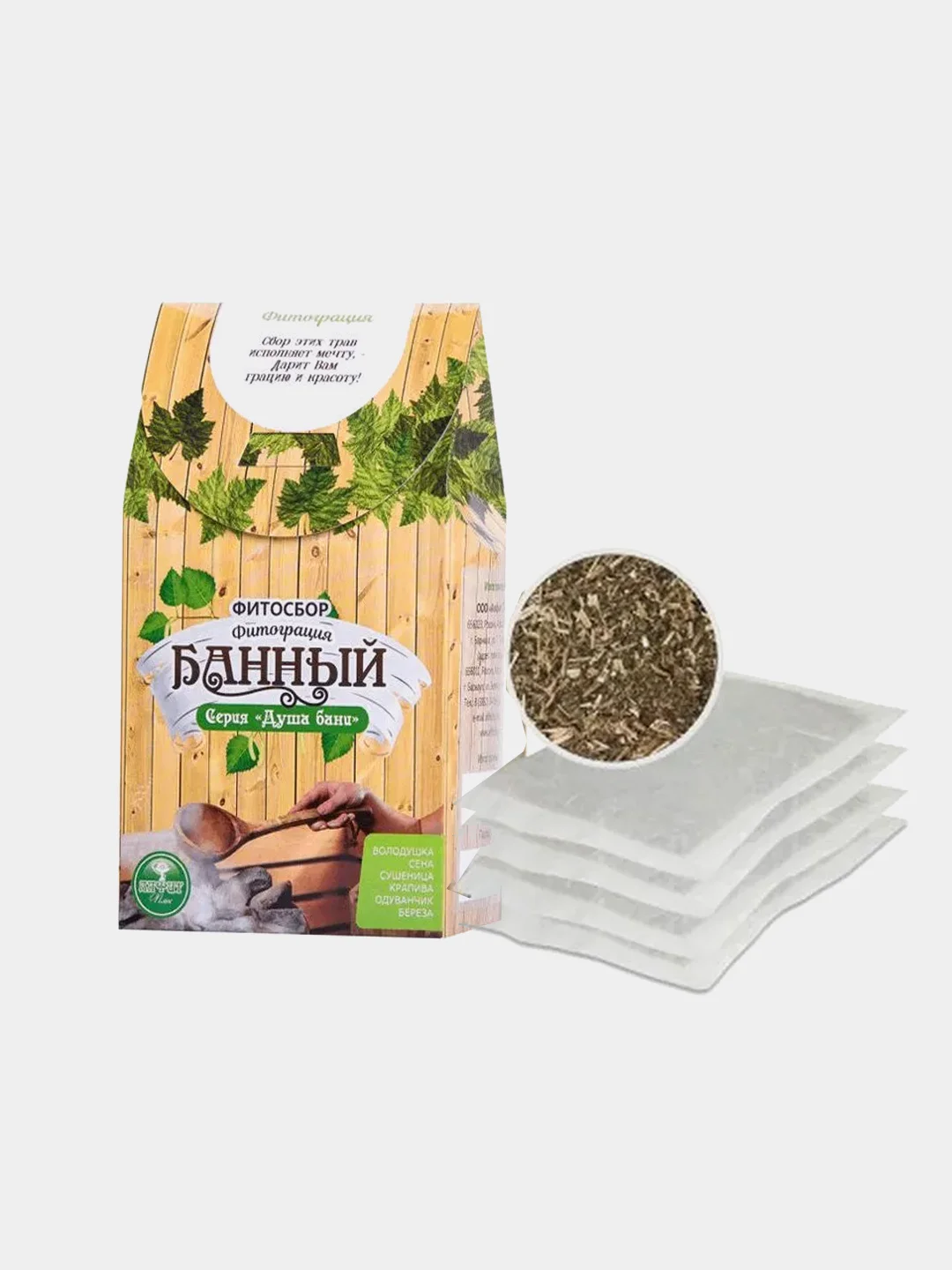 Фито сбор трав для бани, натуральные ароматизаторы/сауны и фитобочки Душа Бани, 80 г