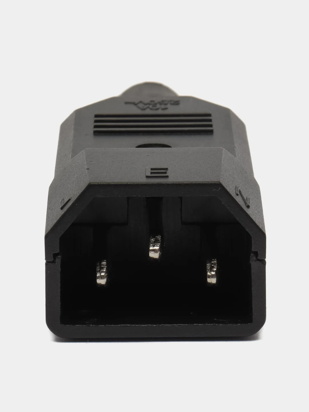 Вилка сетевая "3 PIN" пластик на кабель 250V 10A, Pro Legend
