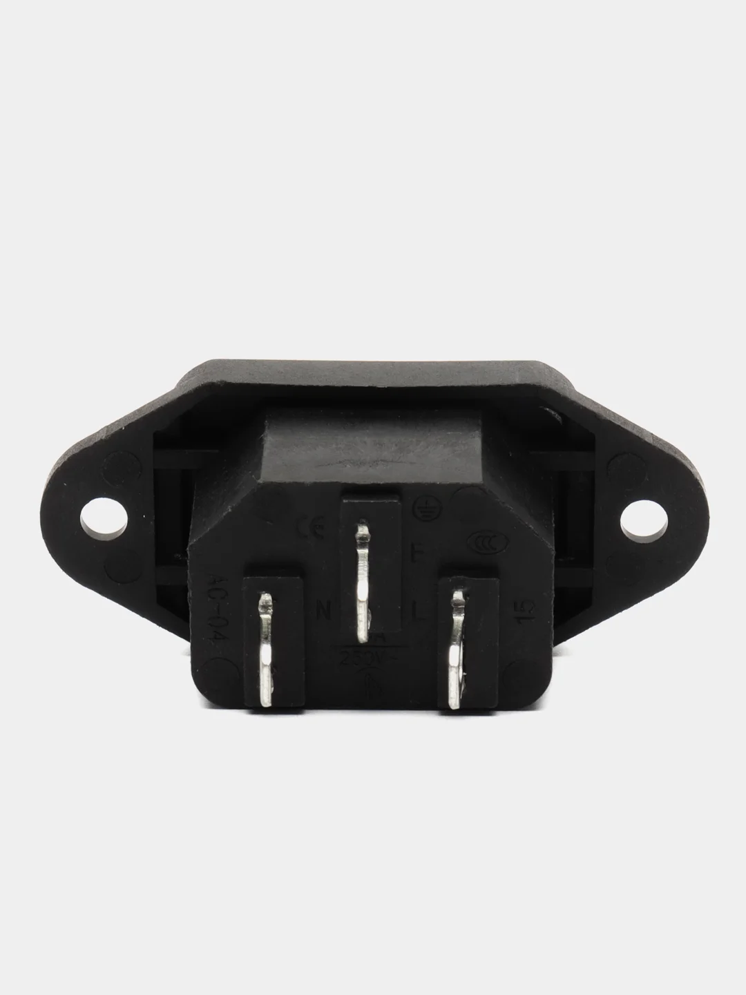 Вилка сетевая "3 PIN" пластик на корпус 250V 10A, Pro Legend