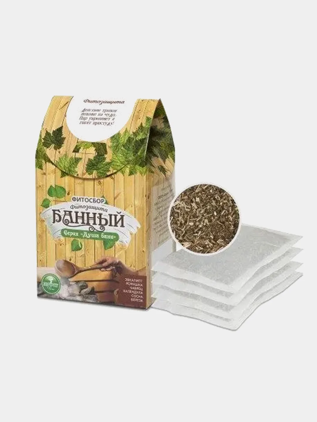 Фито сбор трав для бани, натуральные ароматизаторы/сауны и фитобочки Душа Бани, 80 г