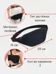 Синий поясная сумка, через плечо, унисекс