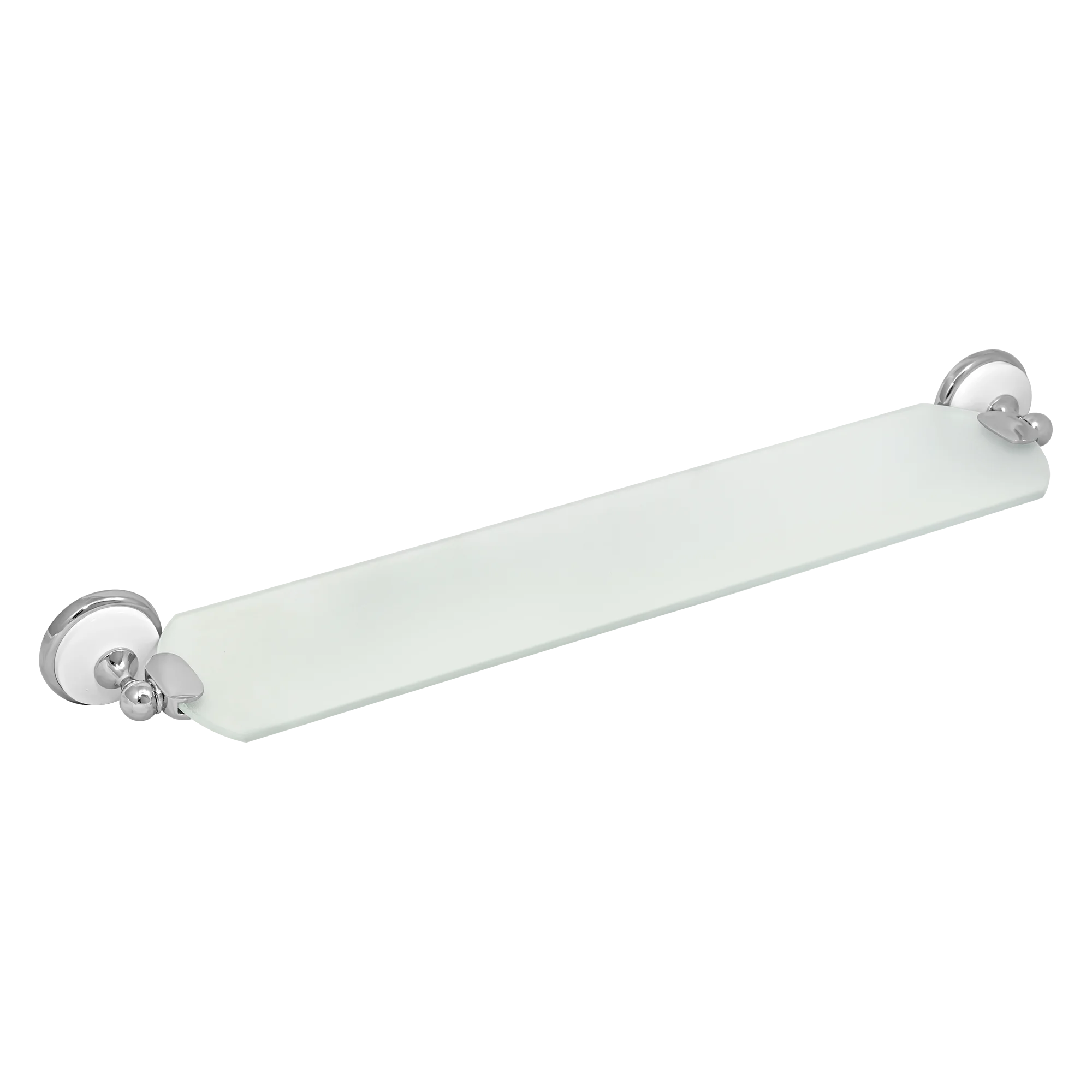 Хром 2552.381 Полка стеклянная Solinne, B-51111, хром, стекло-сатин, Коллекция Blanco