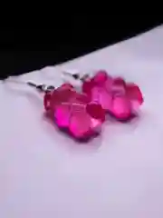 Фуксия серьги мишки гамми мармеладные медвежата
