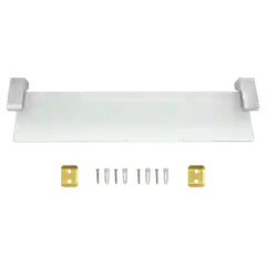 Хром 2552.389 Полка стеклянная Solinne, B-85711, хром, стекло-сатин, Коллекция Mirror