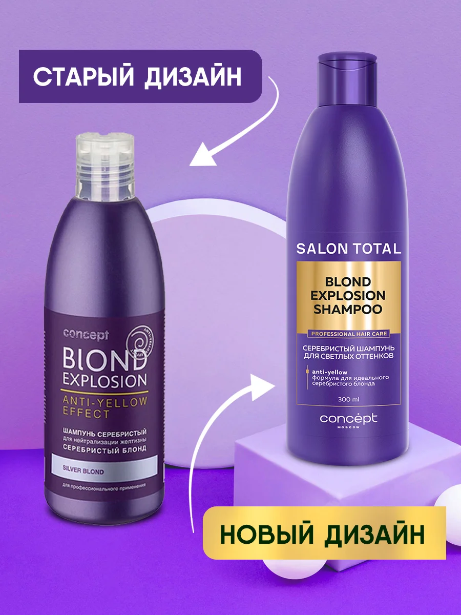 Оттеночный шампунь для светлых оттенков Concept Blond Explosion, 300 мл