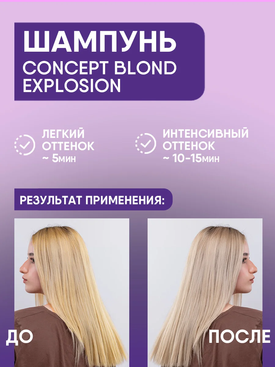 Оттеночный шампунь для светлых оттенков Concept Blond Explosion, 300 мл