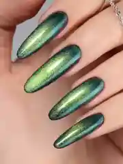 Зеленый гель лак  Foxy Expert кошачий глаз 9D (CATS EYE 9D) , 8 ml