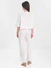 Молочный костюм, комплект женский в пижамном стиле, из муслина