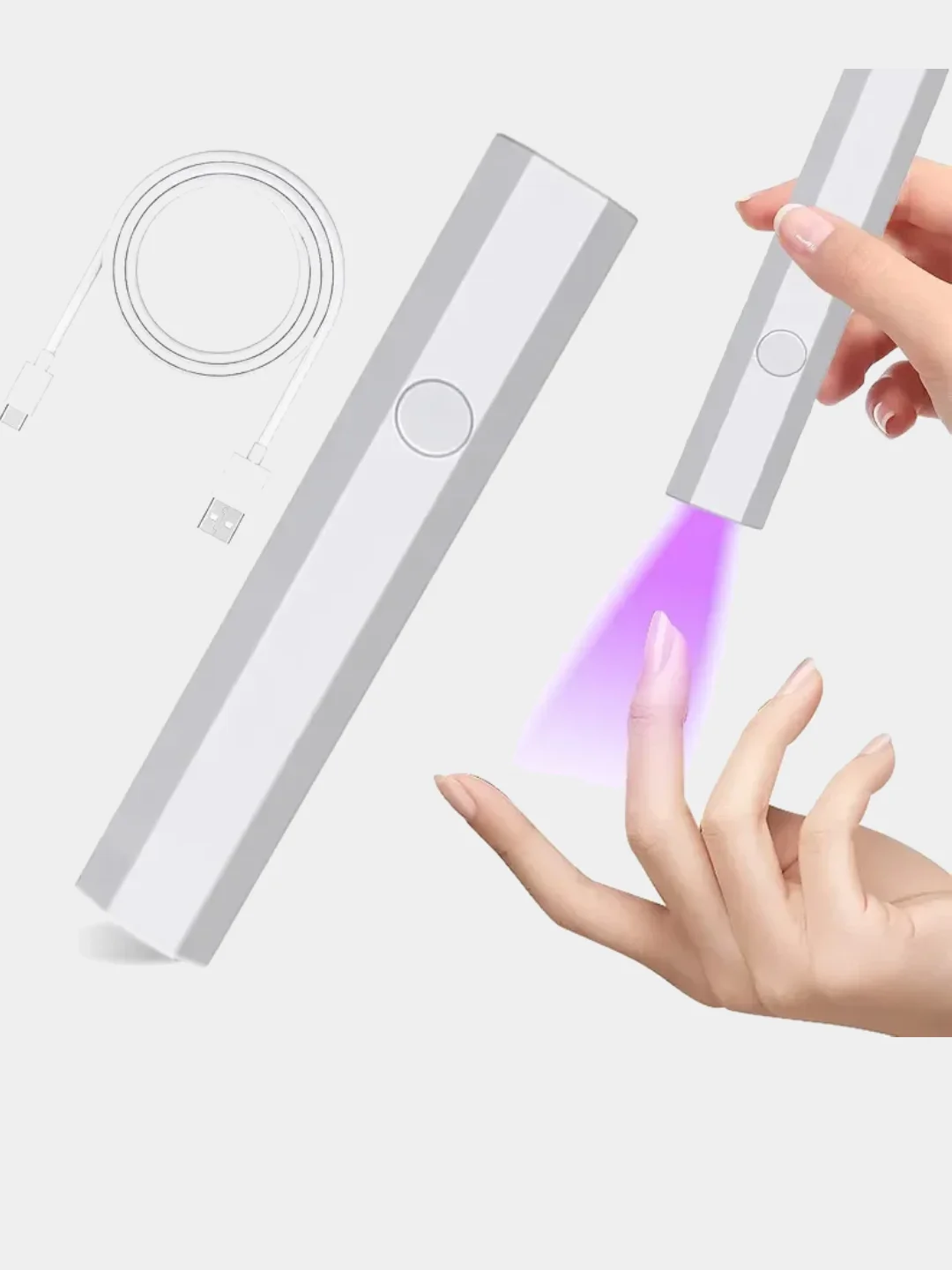 Белый лампа для маникюра LED фонарик, для ногтей