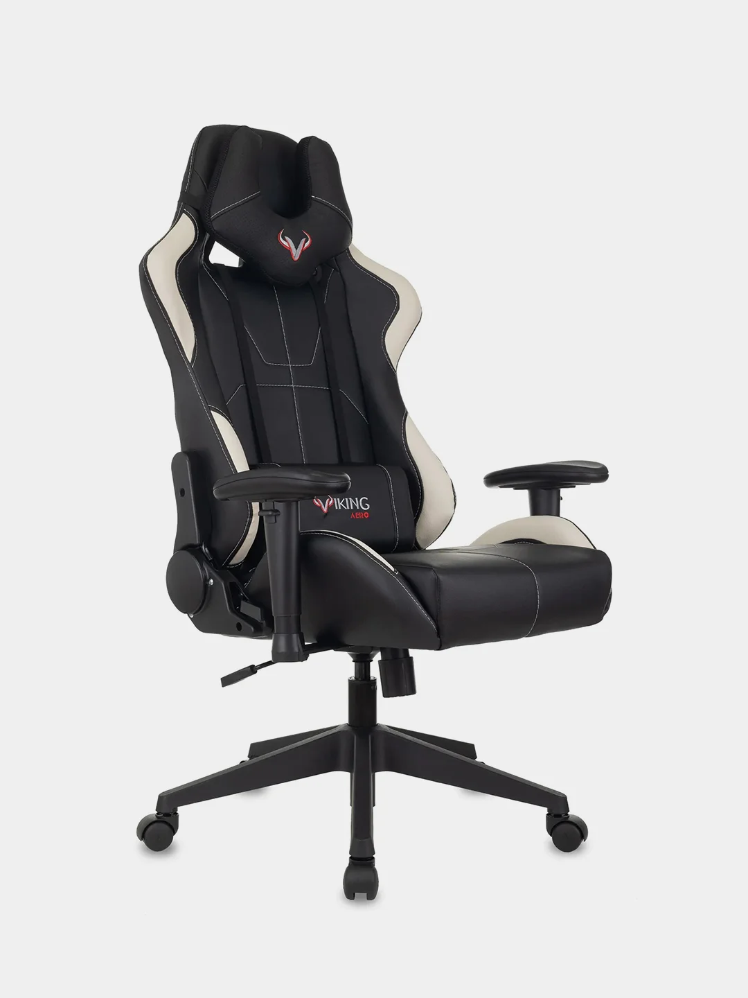 Белый компьютерное игровое геймерское кресло Zombie  VIKING 5 AERO