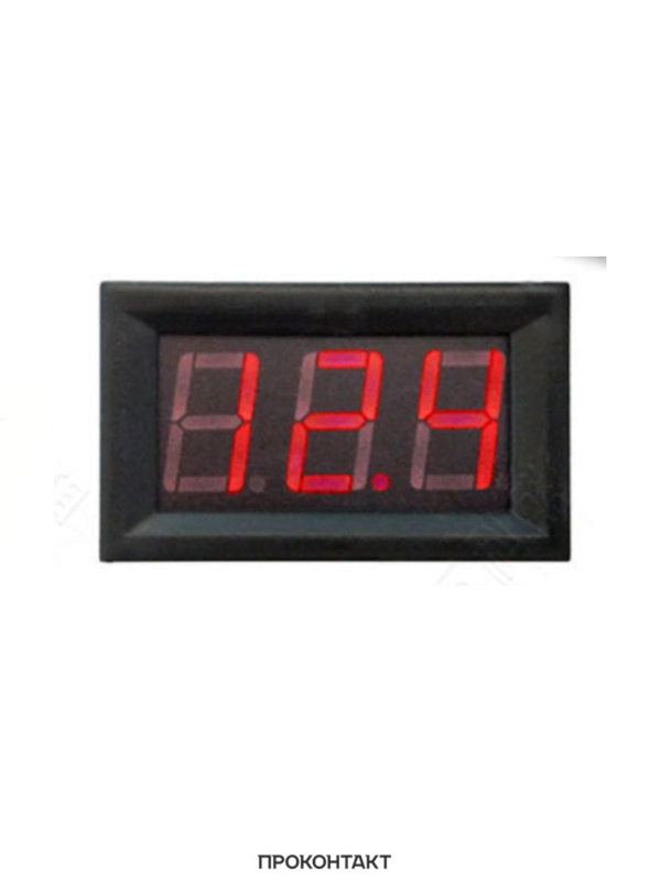 Вольтметр цифровой 0.36 4.5-30V красный 2 провода