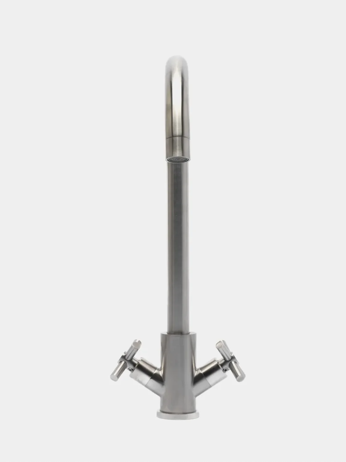 Серый металлик gebert GB14028 LOFT X cмеситель для кухни, высокий излив, нержавеющая сталь